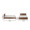Amber Queen Bed In Natural Teak Finish