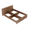 Amber Queen Bed In Natural Teak Finish