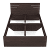 Asher Double Size Bed In Choco Walnut Finish