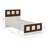 Cordoba Engineered Wood Bed in Ivory  Coffee Walnut Colour