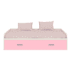 Celestia Engineered Wood Bed in English Pink Persian Lilac Colour
