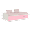 Celestia Engineered Wood Bed in English Pink Persian Lilac Colour