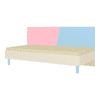 Fiona Engineered Wood Non Storage Bed in English Pink Sky Blue Colour