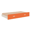 Celestia Engineered Wood Bed in Ivory Light Orange Colour