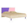 Fiona Engineered Wood Non Storage Bed in Lavender Purple English Pink Colour