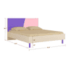 Fiona Engineered Wood Non Storage Bed in Lavender Purple English Pink Colour