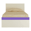 Riga Engineered Wood Bed in Lavender Purple Colour