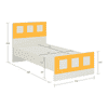 Cordoba Engineered Wood Bed in Ivory Mango Yellow Colour