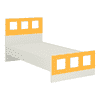 Cordoba Engineered Wood Bed in Ivory Mango Yellow Colour