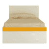Riga Engineered Wood Bed in Mango Yellow Colour