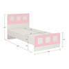 Cordoba Engineered Wood Box Bed in Pink Colour