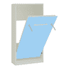 Adona Engineered Wood Bed in Sky Blue Colour