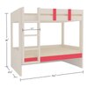 Primera Twin Bunk Bed- Strawberry Pink