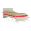 Riga Engineered Wood Bed in Strawberry Pink Colour