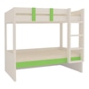 Primera Twin Bunk Bed- Verdant Green