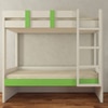 Primera Twin Bunk Bed- Verdant Green