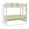 Primera Twin Bunk Bed- Verdant Green