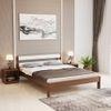 Roverb Engineered Wood Queen Size Non Storage Bed In Walnut & White Finish