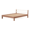 Roverb Engineered Wood Queen Size Non Storage Bed In Walnut & White Finish