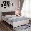 Axel Engineered Wood Queen Size Non Storage Bed In Frosty White Finish