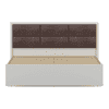 Axel Engineered Wood Queen Size Non Storage Bed In Frosty White Finish