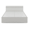 Kane Engineered Wood Queen Size Non Storage Bed In Frosty White Finish