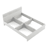 Kane Engineered Wood Queen Size Non Storage Bed In Frosty White Finish