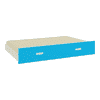 Odessa Engineered Wood Storage Bunk Bed Lime Yellow Azure Blue