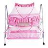 Clio Metal Baby Bassinet with Mosquito Protection Net - Pink