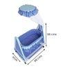 Polkamania Metal Baby Cradle with Mosquito Protection Net - Blue