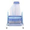 Polkamania Metal Baby Cradle with Mosquito Protection Net - Blue