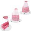 Polkamania Metal Baby Cradle with Mosquito Protection Net - Pink