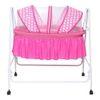 Clio Metal Baby Cradle with Mosquito Protection Net - Pink