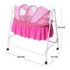 Clio Metal Baby Cradle with Mosquito Protection Net - Pink