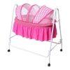 Clio Metal Baby Cradle with Mosquito Protection Net - Pink