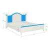 Victoria Solid Wood Bed in Azure Blue Colour