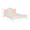 Victoria Solid Wood Bed in English Pink Colour