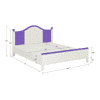 Victoria Solid Wood Bed in Lavender Purple Colour