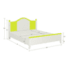 Victoria Solid Wood Bed in Lime Yellow Colour