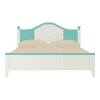 Victoria Solid Wood Bed in Misty Turquoise Colour