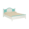 Victoria Solid Wood Bed in Misty Turquoise Colour