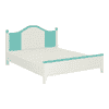 Victoria Solid Wood Bed in Misty Turquoise Colour