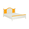 Victoria Solid Wood Bed in Mango Yellow Colour