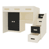 Bonita Engineered Wood Drawer and Box Storage Bed in Black Colour
