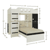 Siona Engineered Wood Box & Drawer Storage Bunk Bed Carbon Black