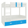 Adonica Engineered Wood Drawer Storage Bunk Bed with Left Ladder Azure Blue