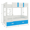 Adonica Engineered Wood Drawer Storage Bunk Bed with Left Ladder Azure Blue