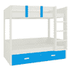 Adonica Engineered Wood Drawer Storage Bunk Bed with Right Ladder Azure Blue