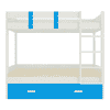 Adonica Engineered Wood Drawer Storage Bunk Bed with Right Ladder Azure Blue