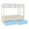 Adonica Engineered Wood Drawer Storage Bunk Bed Sky Blue
